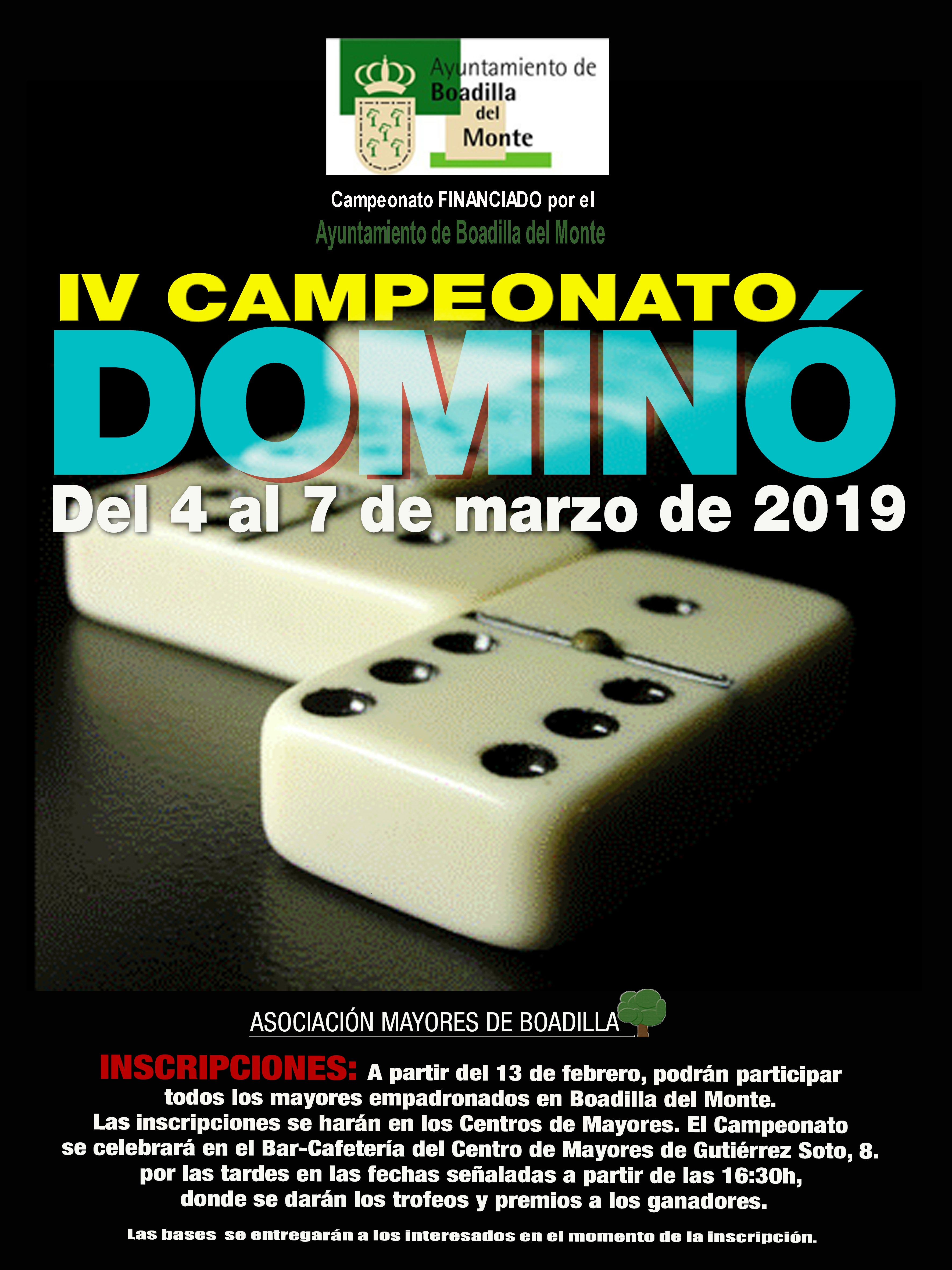 CAMPEONATO DE DOMIN (4 AL 7 MARZO)